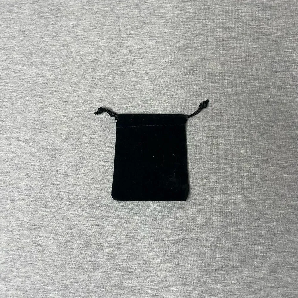 Macy’s Solid Black Small Velour Gift Pouch Bag 3”x 4”